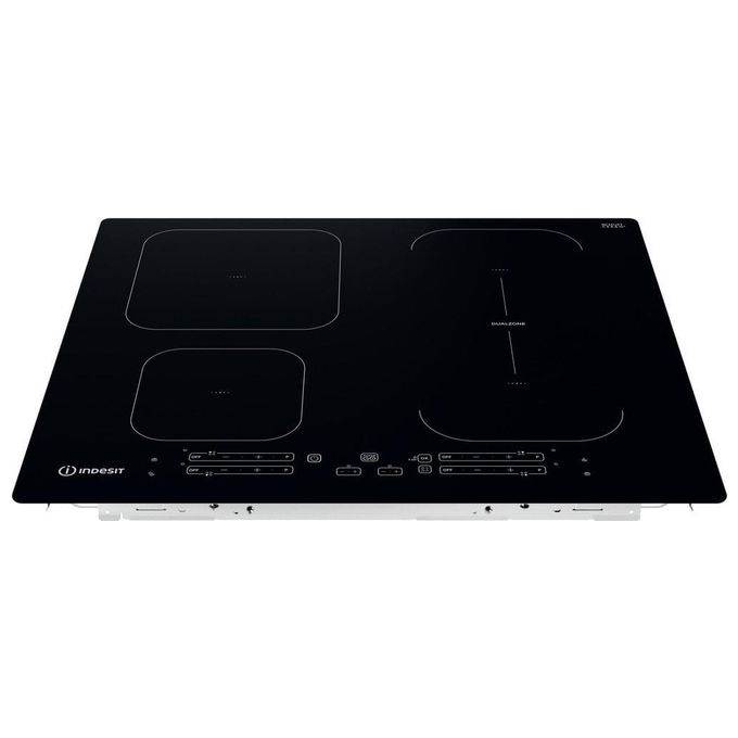 Indesit IB65B60NE Piano cottura a induzione 60 cm 4 zone DualZone PushandGo colore Nero