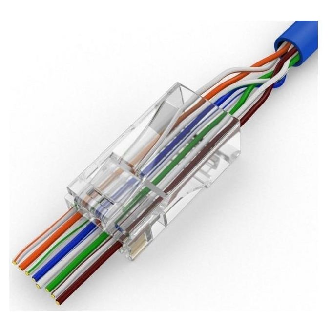 Wp Europe Confezione 10 Pezzi Modular Plug Cat.6 Utp Solido