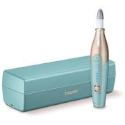 Beurer 57002 Set per manicure e pedicure MP 84 con 10 accessori in zaffiro e feltro velocita' regolabili 3.200 3.800 4.400 rpm batteria ricaricabile al litio colore Oro