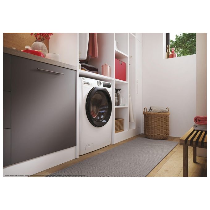 Hoover H-Wash 350 H3WPS4376TAMB6-S Lavatrice carica frontale Slim 7 Kg Classe A Centrifuga 1300 giri Profondita' 44 cm Inverter Funzione Vapore