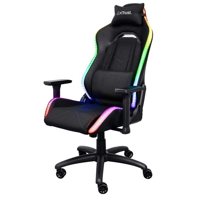 Trust 25185 GXT 719 Ruya Sedia da gaming con illuminazione RGB e braccioli 3D regolabili colore Nero