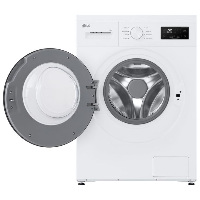 Lg F4NA10S8NWK Lavatrice Slim 8 Kg Classe A Profondita' 47 cm Centrifuga 1400 giri Inverter Vapore colore Bianco