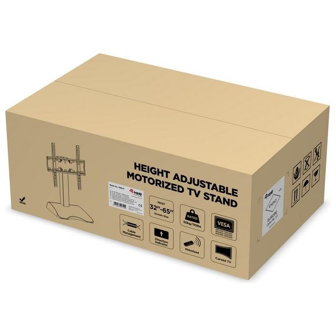 Equip 650610 Supporto da tavolo motorizzato per TV 32''-65'' regolazione elettrica in altezza 718-1068 mm colore Nero