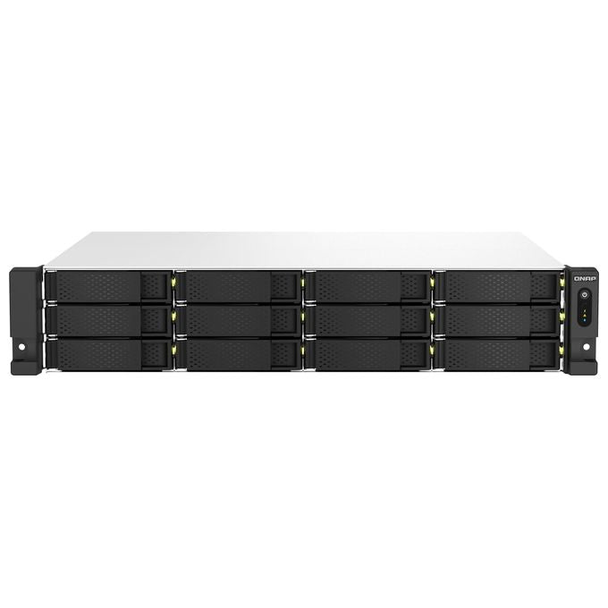 QNAP TS-1264U-RP-8G TS-1264U-RP NAS 12 bay Intel Celeron 8 GB DDR4 2U 2 porte 2.5GbE HDMI 4K slot PCIe colore Alluminio Nero