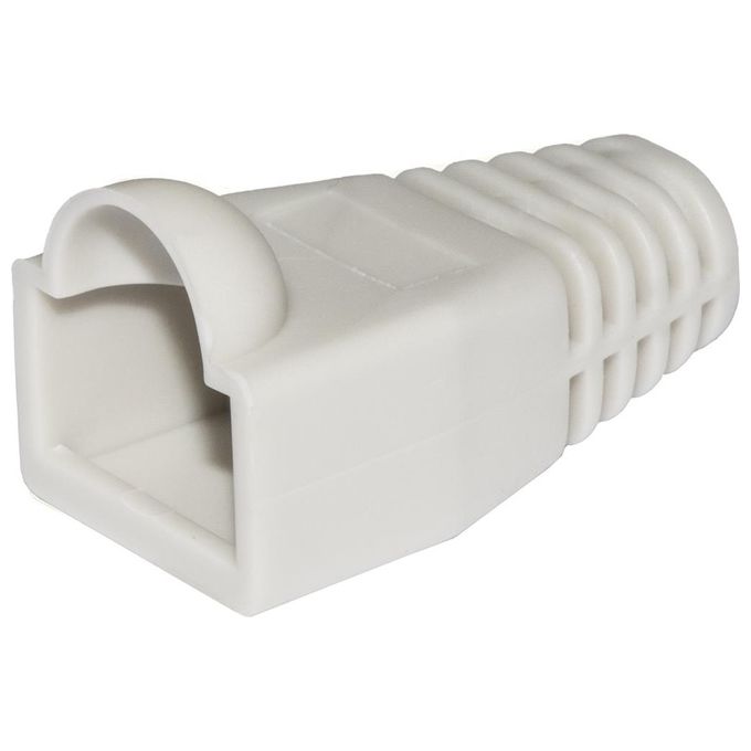 Link confezione 100 copriconnettori 6mm per plug rj45 8 poli cavo cat 5e- 6 grigio