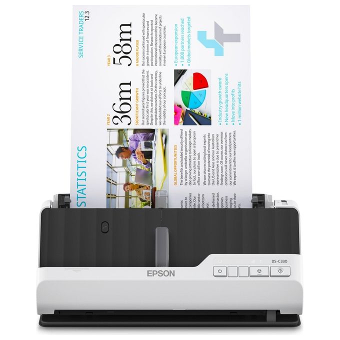 Epson B11B272401 DS-C330 Scanner con ADF + alimentatore di fogli 600 x 600 DPI A4 colore Nero Bianco
