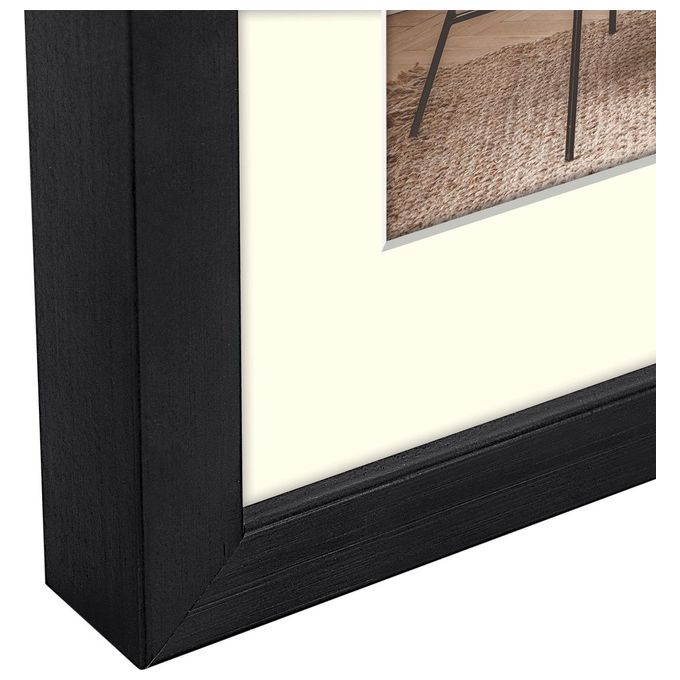 Zep Portafoto Malmo Black 15x20-20x30cm in Legno con Passepartout