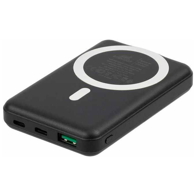 Rivacase VA2604 Power Bank MagSafe 10000 mAh Wireless Qi 15W QC PD 20W con Supporto Pieghevole