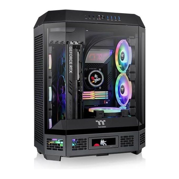 Thermaltake CA-1Z1-00M1WN-00 The Tower 600 Case PC Midi Tower ATX Micro ATX Mini-ITX Vetro Temperato RGB 7 Slot Espansione 4 USB 3.2 Gen 1 1 USB Tipo C colore Nero