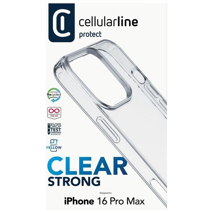 Cellular Line Cover per iPhone 16 Pro Max Clear Strong