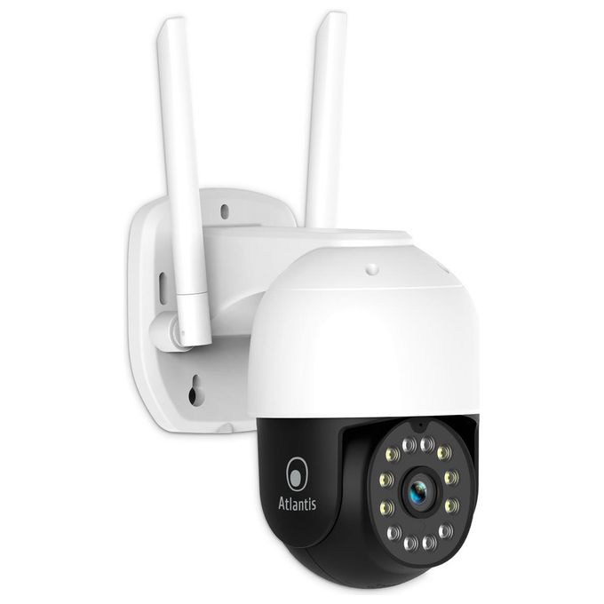 Atlantis Land A14-SC970-PT SmartCam Telecamera IP Motorizzata Outdoor 4MP 1440p Wi-Fi IP64 Audio 2 vie MicroSD 128GB colore Bianco