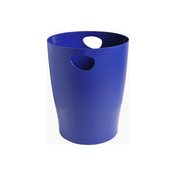 Exacompta 453104D Ecobin Cestino Gettacarte 15 Lt plastica riciclata maniglie integrate colore Blu