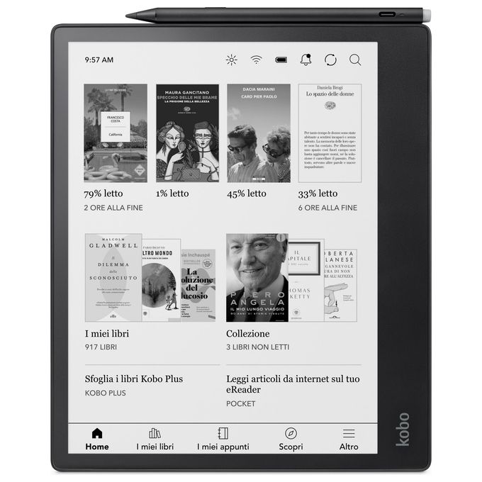 Kobo N605-KU-BK-K-BU Elipsa 2E eReader Touch 10,3'' E Ink 32 GB Wi-Fi Bluetooth Stylus 2 inclusa colore Nero