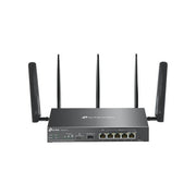 TP-Link ER706W-4G Omada Router VPN Gigabit Wi-Fi 6 AX3000 Dual Band 4G+ Cat6 Slot SIM 6 porte Gigabit colore Nero