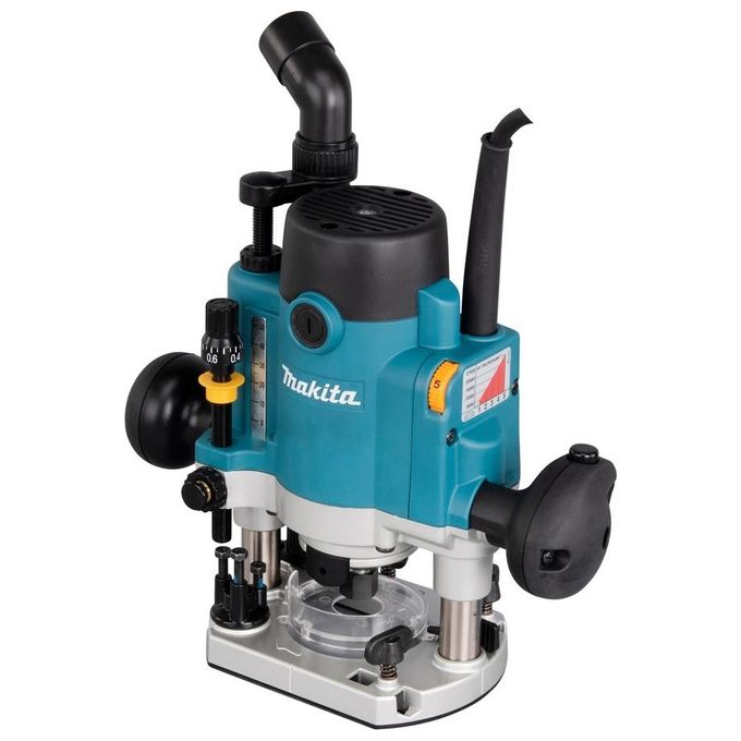 Makita RP1111CJFA Router 1100 W Velocita' Regolabile 5 Livelli 8000-27500 rpm Attacco 8 mm colore Nero Verde Metallico