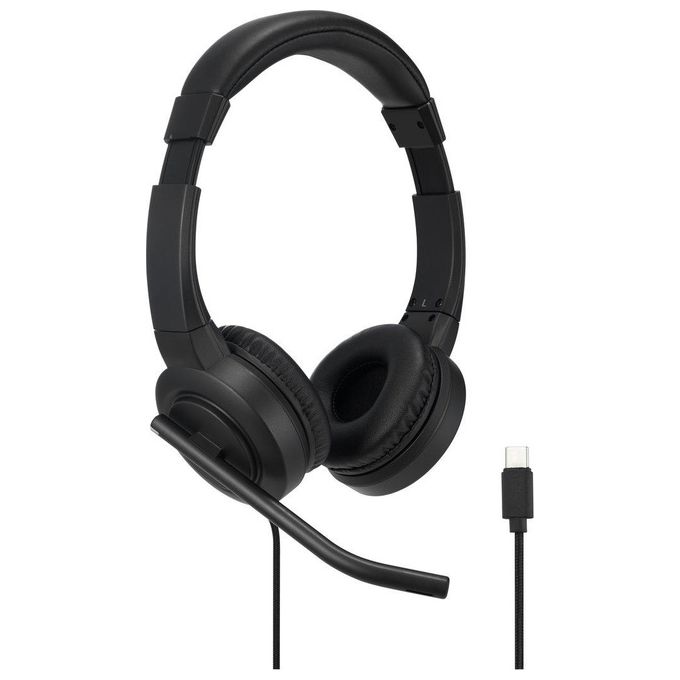 Kensington K83450WW Cuffie on-ear USB-C H1000 con microfono con cancellazione del rumore comandi integrati e Busy Light colore Nero