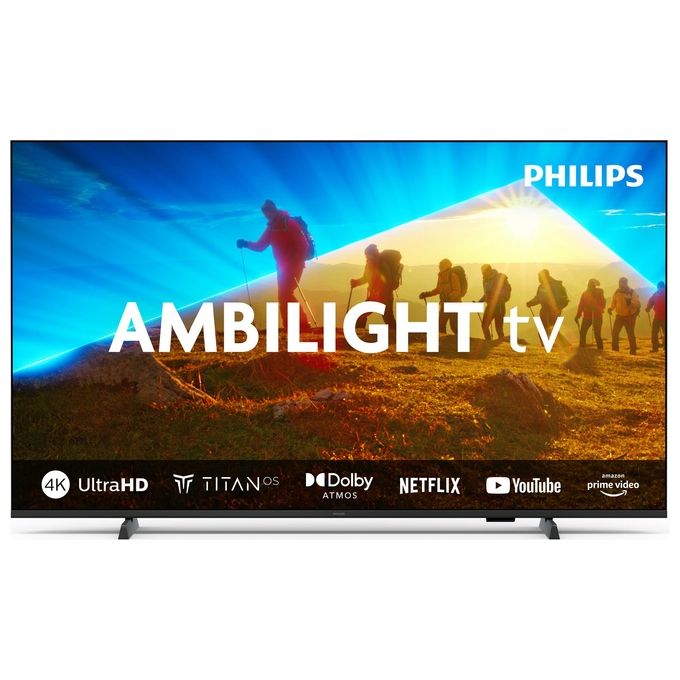 Philips 65PUS8009-12 Smart TV 65'' 4K Ultra HD HDR10+ Ambilight Wi-Fi Titan OS colore Nero