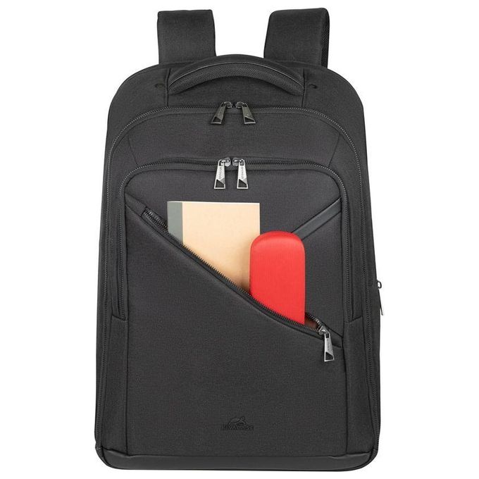 Rivacase 8164 BLACK Zaino per laptop ECO 17.3'' con tasca tablet e cinghia trolley colore Nero