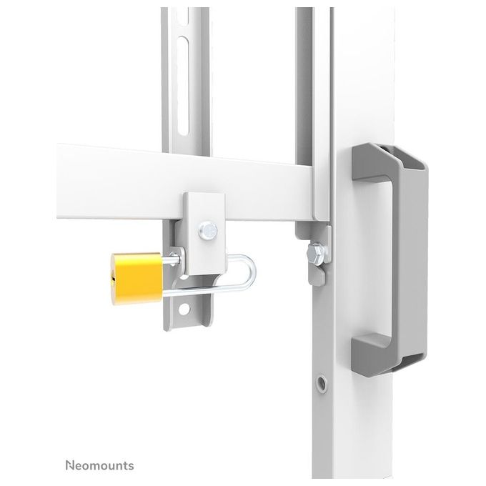 Neomounts FL50-575WH1 Carrello TV Mobile Altezza Regolabile 129-139 cm Capacita' 125 Kg VESA 100x100-1100x600 mm colore Bianco