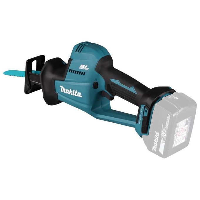 Makita DJR189ZJ Seghetto Diritto a Batteria Motore Brushless 18V Velocita' Variabile Fino a 3100 spm Luce LED Inclusa Valigetta Makpac e 3 Lame Colore Nero Blu