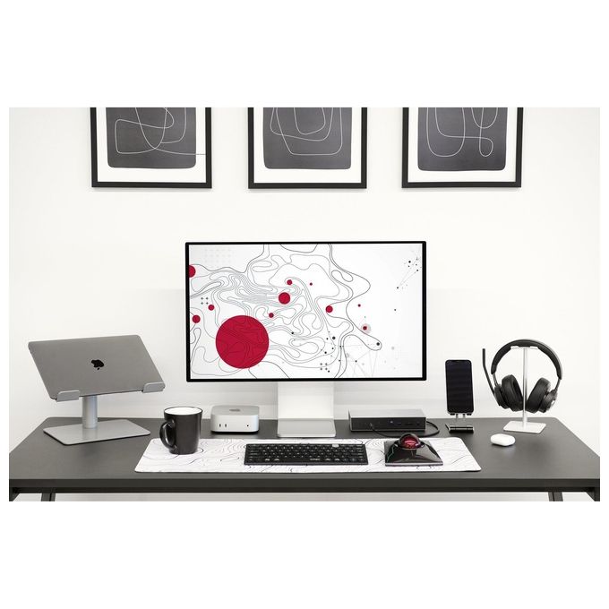 Kensington K50424WW Supporto Universale per Laptop Altezza Regolabile 151-200 mm Inclinazione 0-45° Materiale Acciaio Alluminio Silicone colore Argento