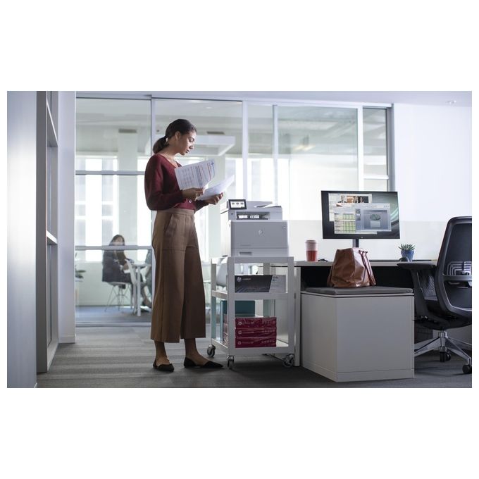 HP 3QA55A Color LaserJet Enterprise MFP M480f Stampante Multifunzione Laser A4 27 ppm colori Fronte Retro Automatico Fax USB Ethernet colore Bianco