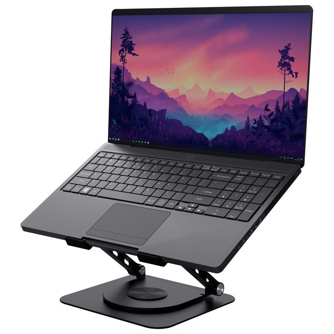Trust 25482 Zeff Supporto per Notebook in Metallo regolabile fino a 16'' capacita' 10 Kg colore Nero