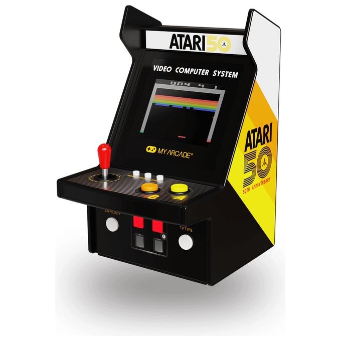 My Arcade DGUNL-7013 Atari Micro Player Pro Console Retrogaming Portatile 100 Giochi Schermo 2.75'' USB-C colore Multicolore
