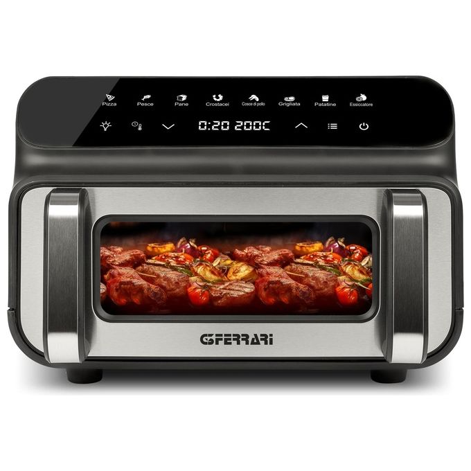 G3 Ferrari G10181 Friggisano BBQ Friggitrice ad aria 10 L 2000 W 8 Programmi Doppia Resistenza colore Nero