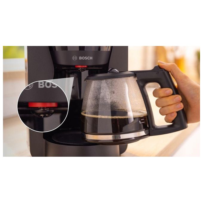 Bosch TKA3M133 MyMoment Macchina da caffe' americana 1,4 L 15 tazze 1200 W Funzione keep warm Serbatoio estraibile Sistema antigoccia colore Nero 1.4 L
