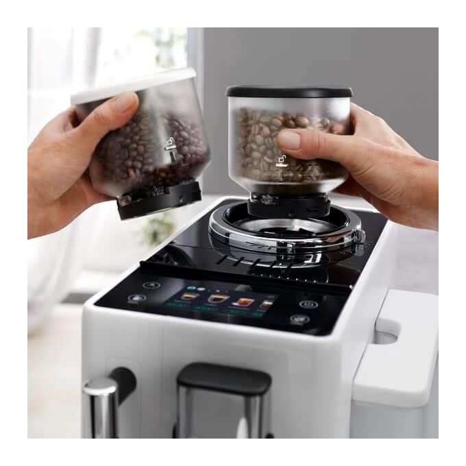 De'Longhi EXAM440.35.W Rivelia Macchina da caffe' Automatica 1,4 L 19 bar 1450 W Bean Switch System colore Bianco