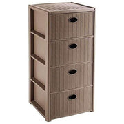 Stefanplast Cassettiera Elegance 4 Cassetti Tortora