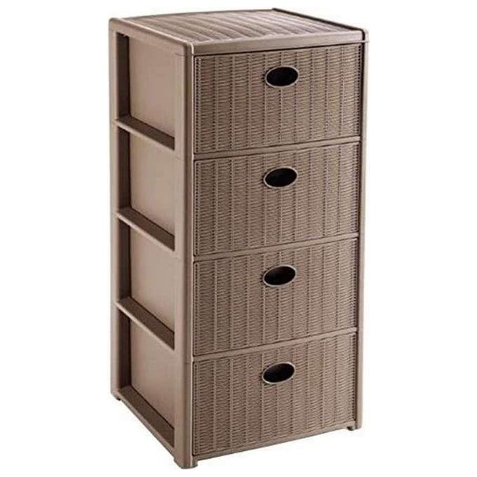 Stefanplast Cassettiera Elegance 4 Cassetti Tortora