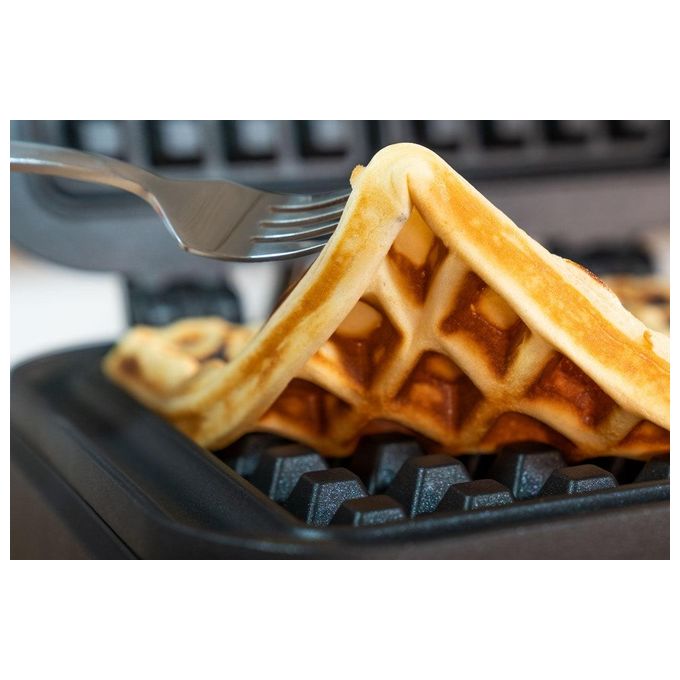 Unold 48275 Piastra per Waffle 2 Waffle 1500 W Rivestimento Antiaderente Termostato Regolabile colore Nero