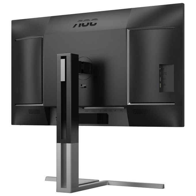 AOC U27U3CV Monitor 27'' UHD 3840x2160 Nano IPS 60Hz HDR400 Altezza Regolabile HDMI2x DP1x USB Hub Speaker colore Nero-Argento