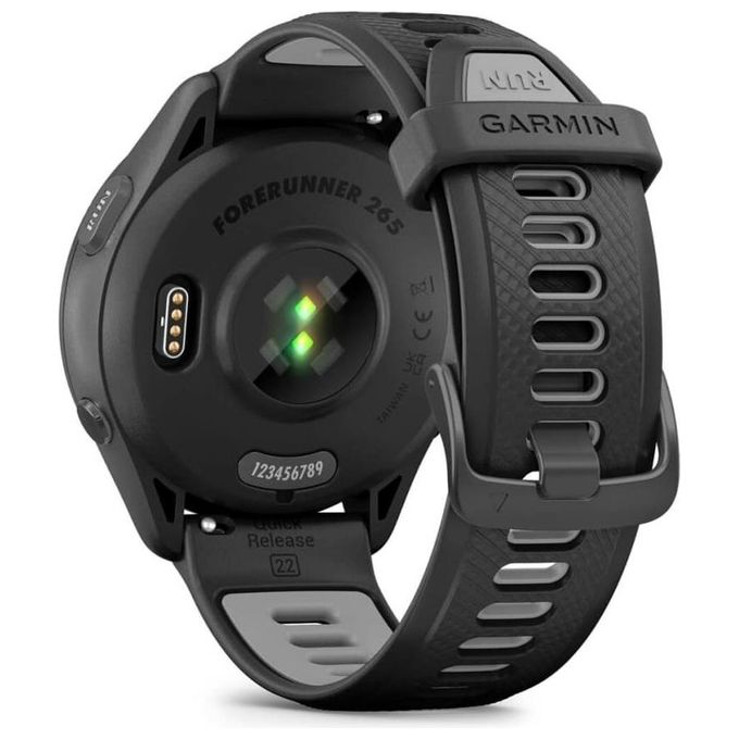 Garmin 010-02810-10 Forerunner 265 Smartwatch GPS AMOLED 1.3'' 46mm Cardiofrequenzimetro SpO2 Batteria 15 giorni colore Nero