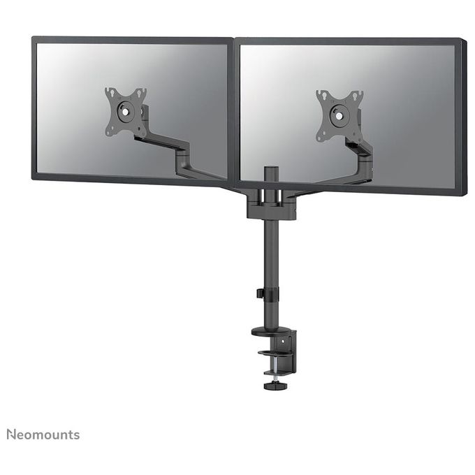 Neomounts W128434745 DS60-425BL2 Braccio per Monitor da Scrivania 2 Schermi Fino a 27'' 8 Kg Regolabile Altezza Profondita' Rotazione 360° colore Nero