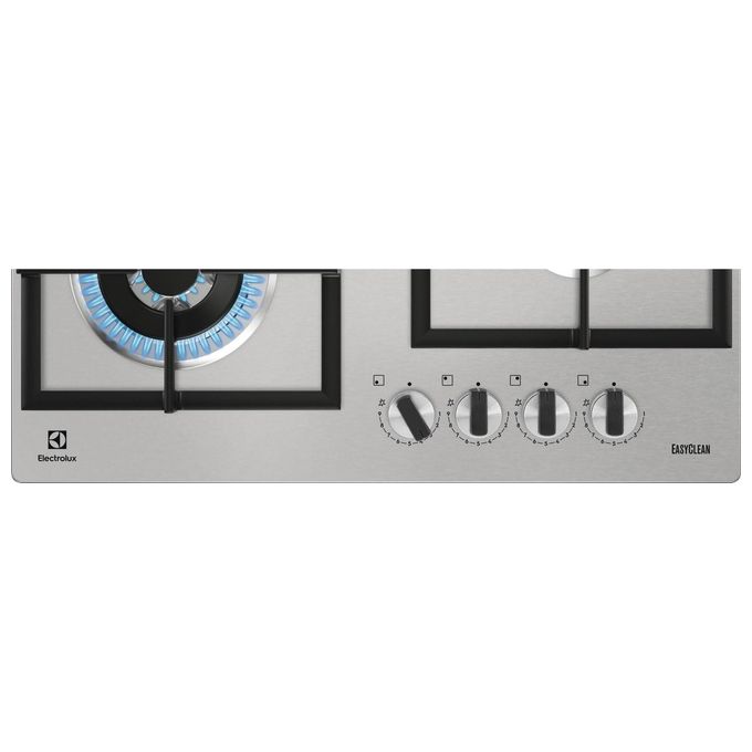 Electrolux KGU64361Z Piano cottura a gas Ultraflat 4 fuochi 1 bruciatore Wok multicorona Griglie in ghisa 60 cm Inox Antimpronta