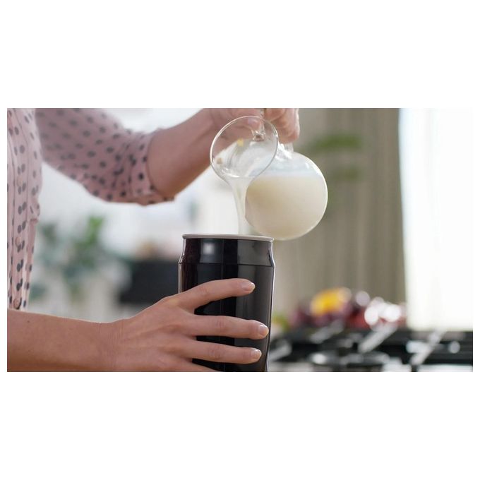 Philips CA6500-63 Milk Twister Montalatte Elettrico Schiuma Calda e Fredda 120 ml Rivestimento Antiaderente colore Nero