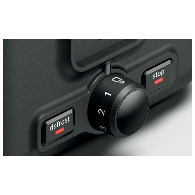 Bosch TAT3P420 Tostapane 2 Fette Nero-Acciaio Inossidabile 970W