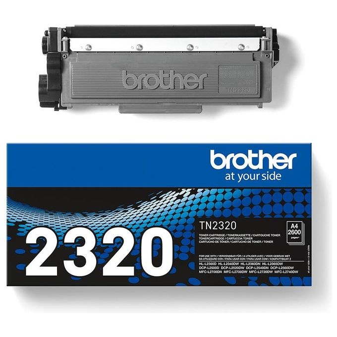 Brother TN2320 Nero originale cartuccia toner per DCP L2500, L2520, L2540, HL-L2300, L2340, L2360, L2365, MFC L2700, L2720, L2740