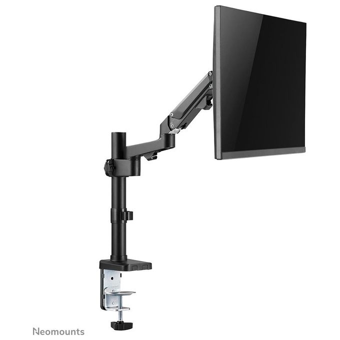 Neomounts DS70-750BL1 Braccio per Monitor 17-27 Pollici Regolabile con Molla a Gas 7 kg VESA 75x75 100x100 cm Morsetto Occhiello colore Nero