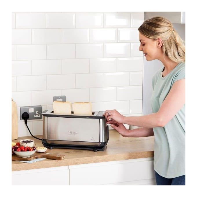 Ninja ST202EU Foodi 3-in-1 Tostapane con Griglia e Pressa per Panini