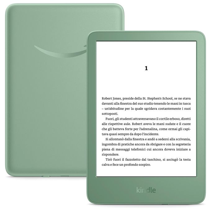 Amazon RS23CV Kindle E-Reader 6'' 16GB Wi-Fi illuminazione frontale regolabile schermo antiriflesso colore Verde Matcha