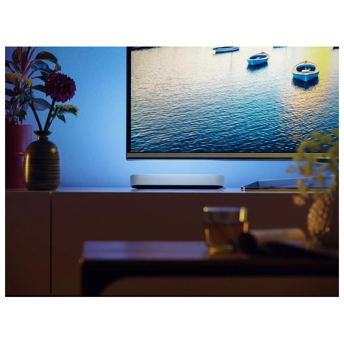 Philips Hue Play Lampada Led Connessa Unita' Base con Alimentatore 2 Pezzi Bianco con Hue Bridge Controllo del Sistema