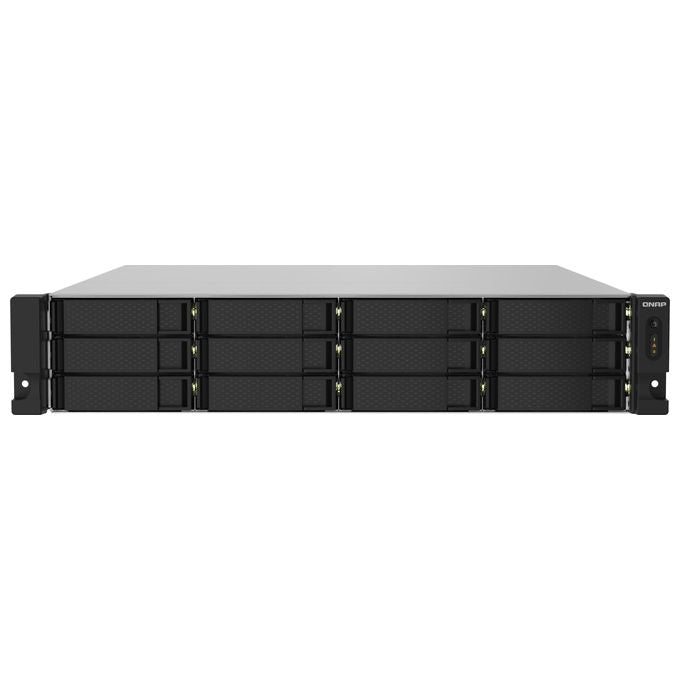 QNAP TS-1232PXU-RP-4G TS-1232PXU-RP NAS 12 bay rack 2U Annapurna Labs AL324 quad core 1.7 GHz 4 GB DDR4 2x 10GbE SFP+ 2x 2.5GbE alimentazione ridondante colore Nero