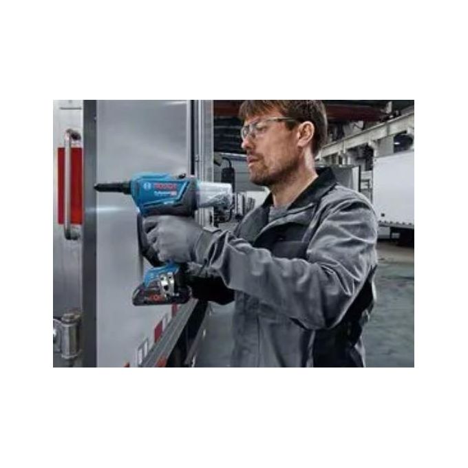 Bosch 0 601 9K5 001 GRG 18V-16 C Rivettatrice Elettrica a Batteria 18 V 4 Ah 16000 N Motore Brushless Bluetooth Integrato colore Nero Verde