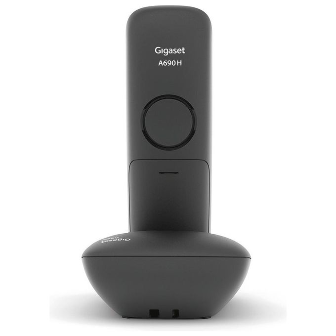 Gigaset S30852-H2810-B101 A690 Telefono Cordless Analogico con Vivavoce Identificatore di Chiamata Rubrica 100 Voci colore Nero