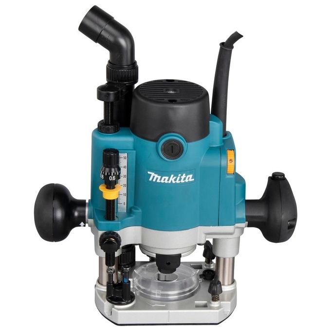 Makita RP1111CJFA Router 1100 W Velocita' Regolabile 5 Livelli 8000-27500 rpm Attacco 8 mm colore Nero Verde Metallico