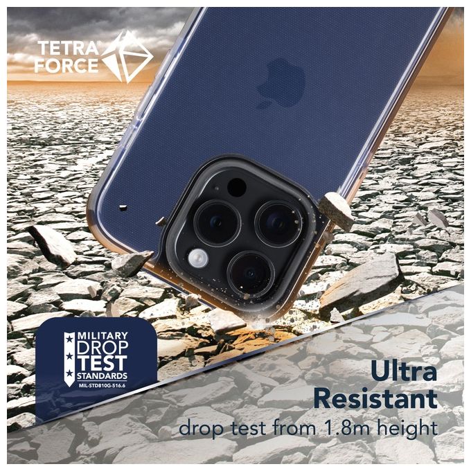 Cellularline TETRACIPH13T Tetra Force Strong Guard Cover iPhone 13 Antibatterica Anti-shock colore Nero